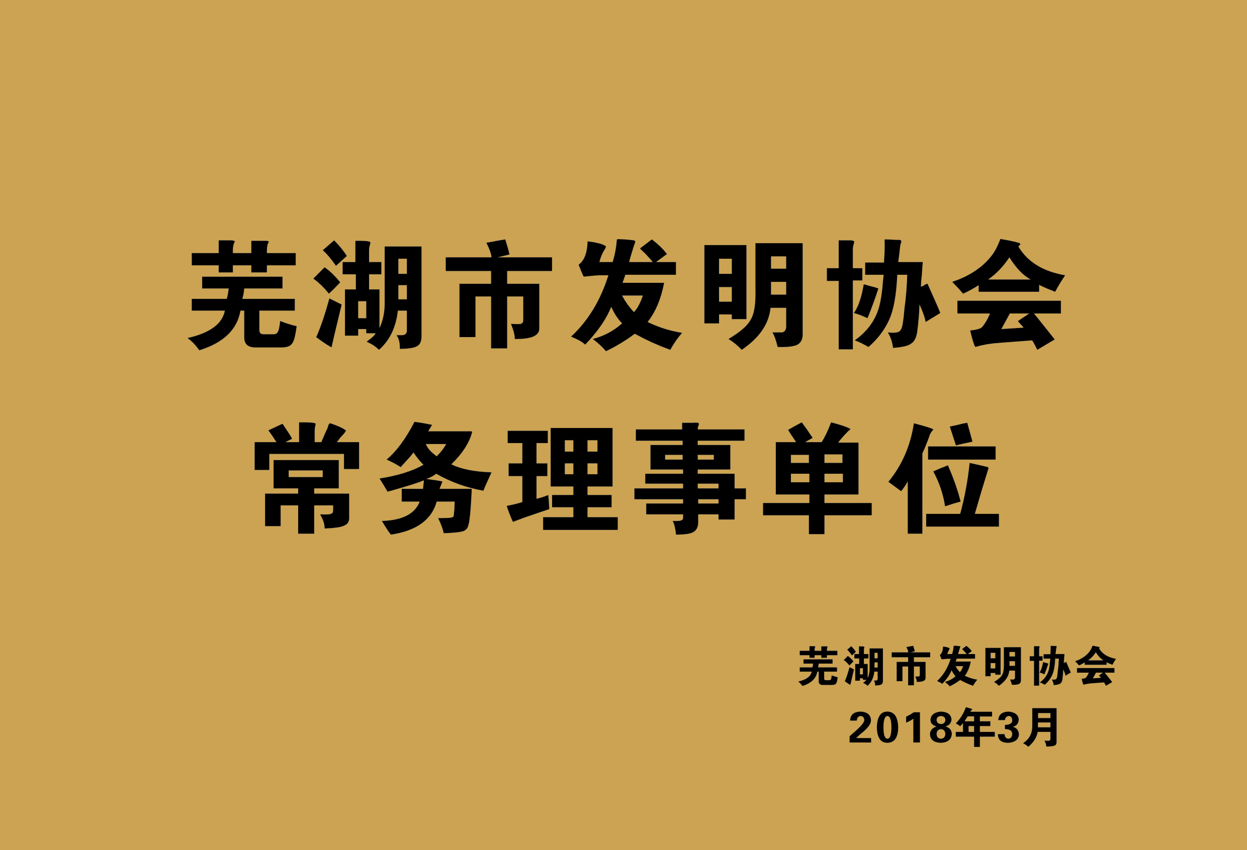 蕪湖市發(fā)明協(xié)會(huì)常務(wù)理事單位